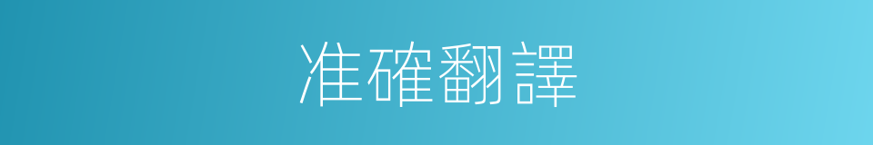 准確翻譯的同義詞
