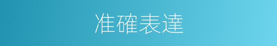 准確表達的同義詞