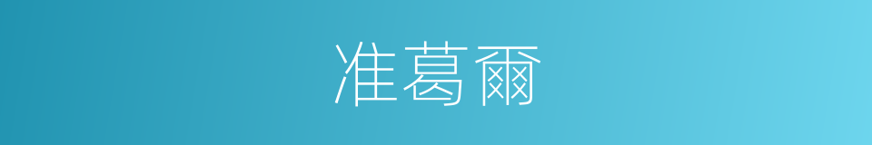 准葛爾的同義詞