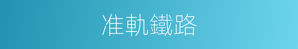 准軌鐵路的同義詞