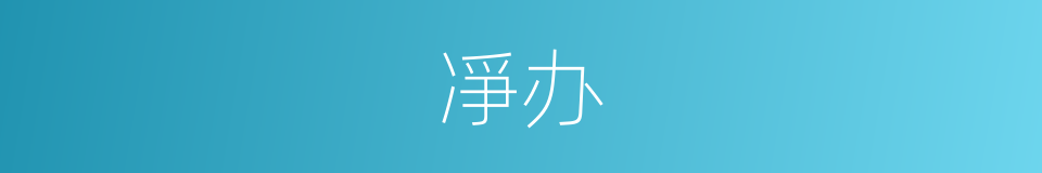 凈办的意思