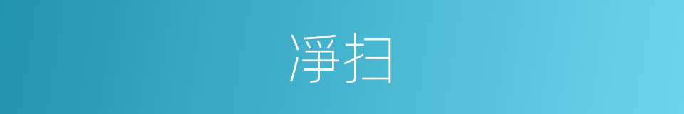 凈扫的意思