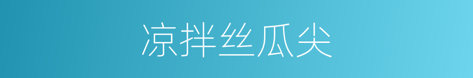 凉拌丝瓜尖的同义词