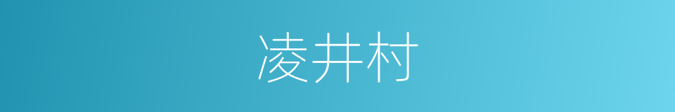 凌井村的同义词