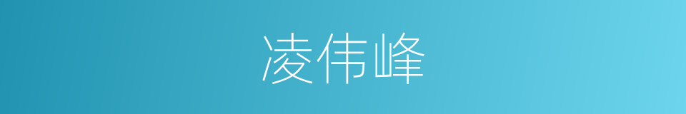 凌伟峰的同义词