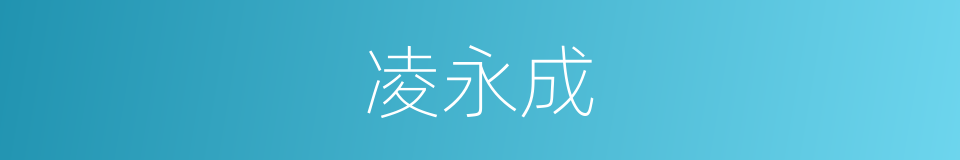 凌永成的同义词