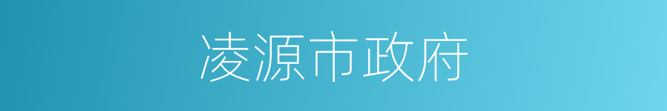凌源市政府的同义词