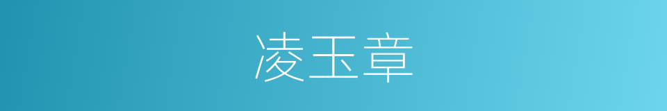 凌玉章的同义词
