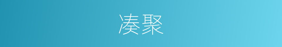 凑聚的意思