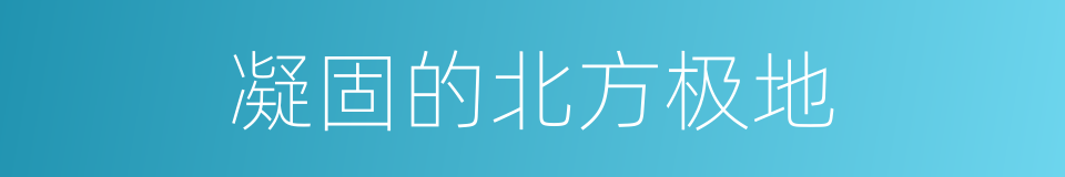 凝固的北方极地的同义词