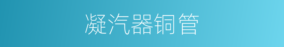 凝汽器铜管的同义词