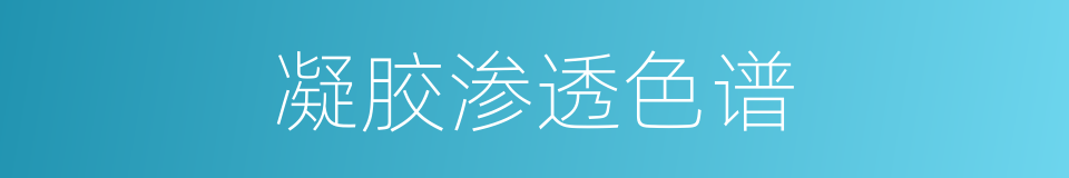 凝胶渗透色谱的同义词