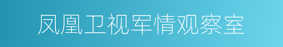 凤凰卫视军情观察室的同义词