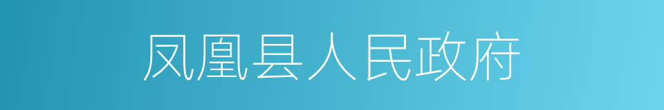 凤凰县人民政府的同义词