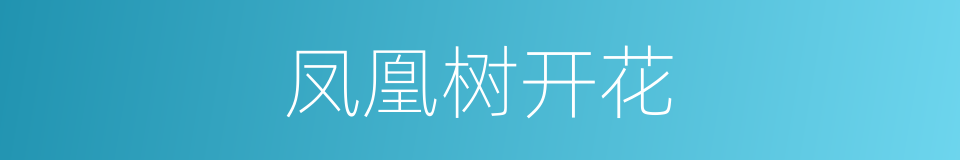 凤凰树开花的同义词