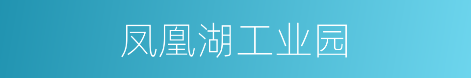 凤凰湖工业园的同义词