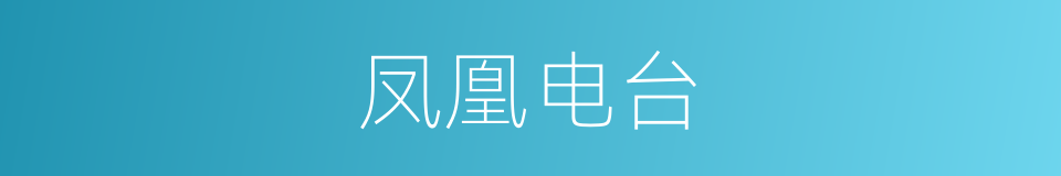 凤凰电台的同义词