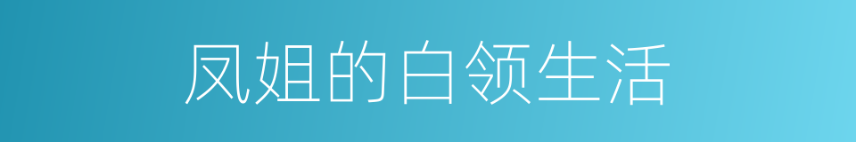 凤姐的白领生活的同义词
