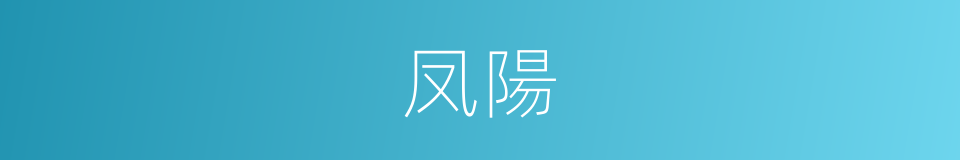凤陽的意思