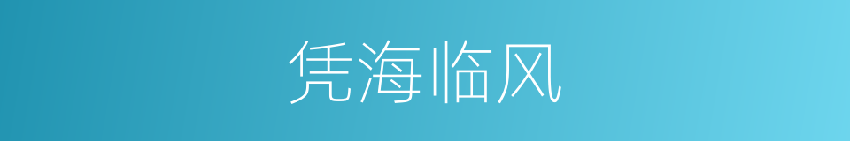 凭海临风的意思