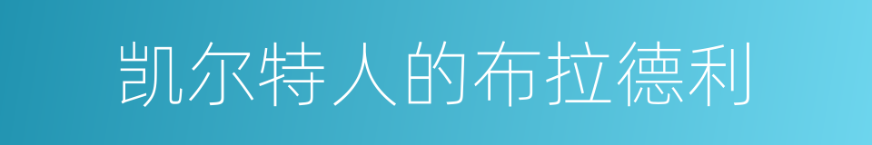 凯尔特人的布拉德利的同义词