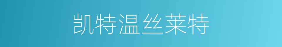 凯特温丝莱特的同义词