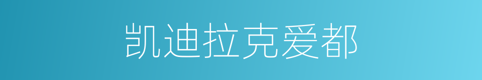 凯迪拉克爱都的同义词