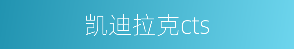 凯迪拉克cts的同义词