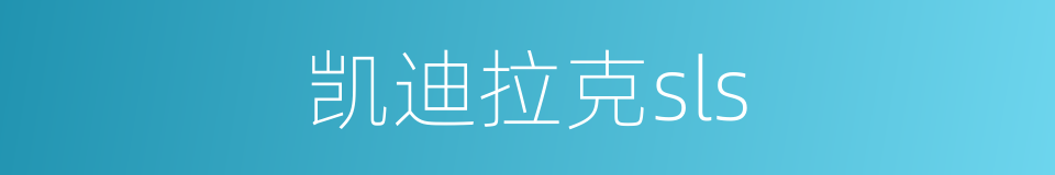 凯迪拉克sls的同义词