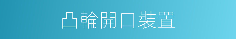 凸輪開口裝置的同義詞
