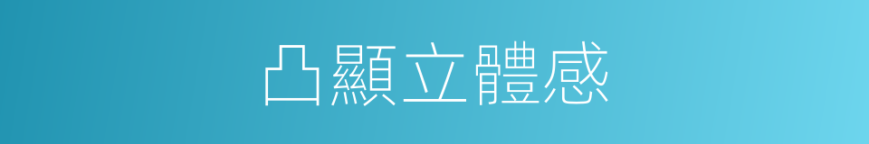 凸顯立體感的同義詞