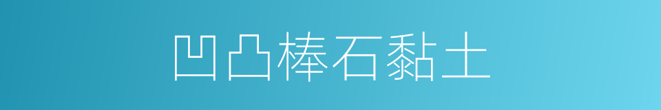 凹凸棒石黏土的同义词