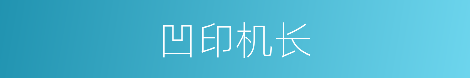凹印机长的同义词