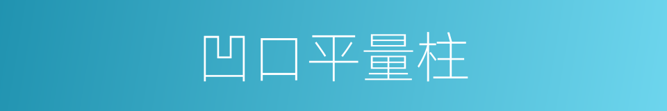 凹口平量柱的同义词