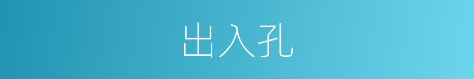 出入孔的同义词