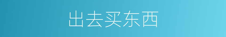 出去买东西的同义词
