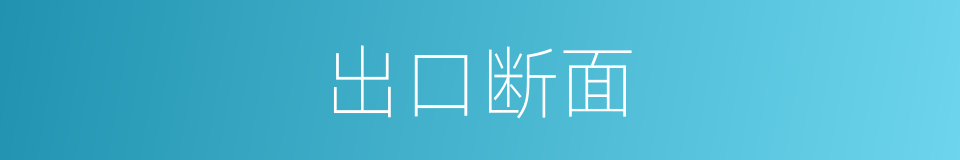 出口断面的同义词