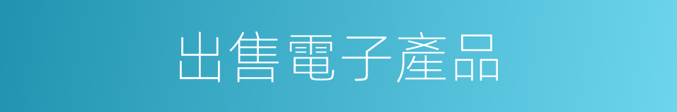 出售電子產品的同義詞
