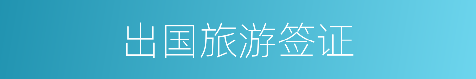 出国旅游签证的同义词
