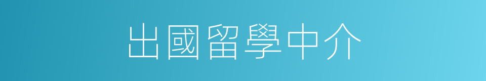 出國留學中介的同義詞
