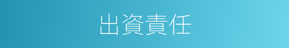出資責任的同義詞