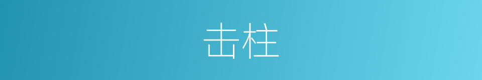 击柱的意思