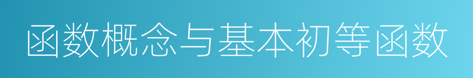 函数概念与基本初等函数的同义词