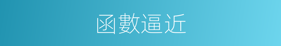 函數逼近的同義詞