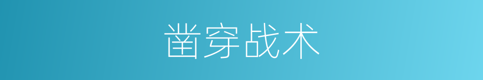 凿穿战术的同义词