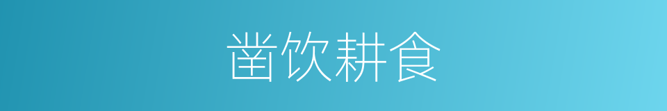 凿饮耕食的意思