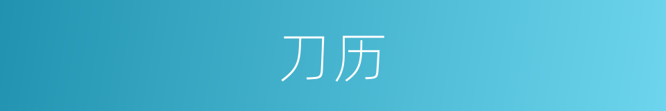 刀历的同义词