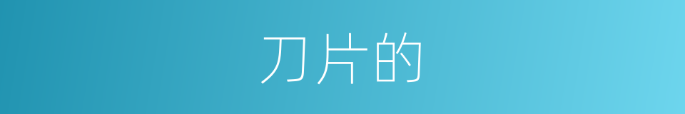 刀片的的同义词