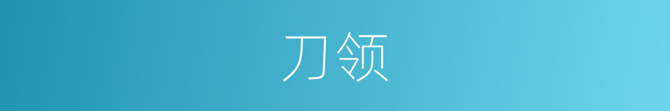 刀领的同义词