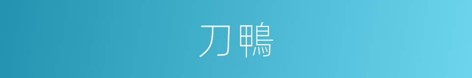 刀鴨的意思